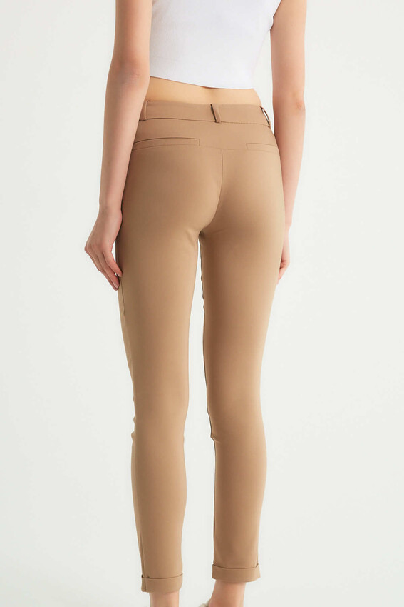 Robin Dar Kesim Kumaş Pantolon CAMEL